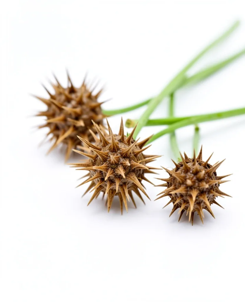 Botanical ingredient specimens on a laboratory surface