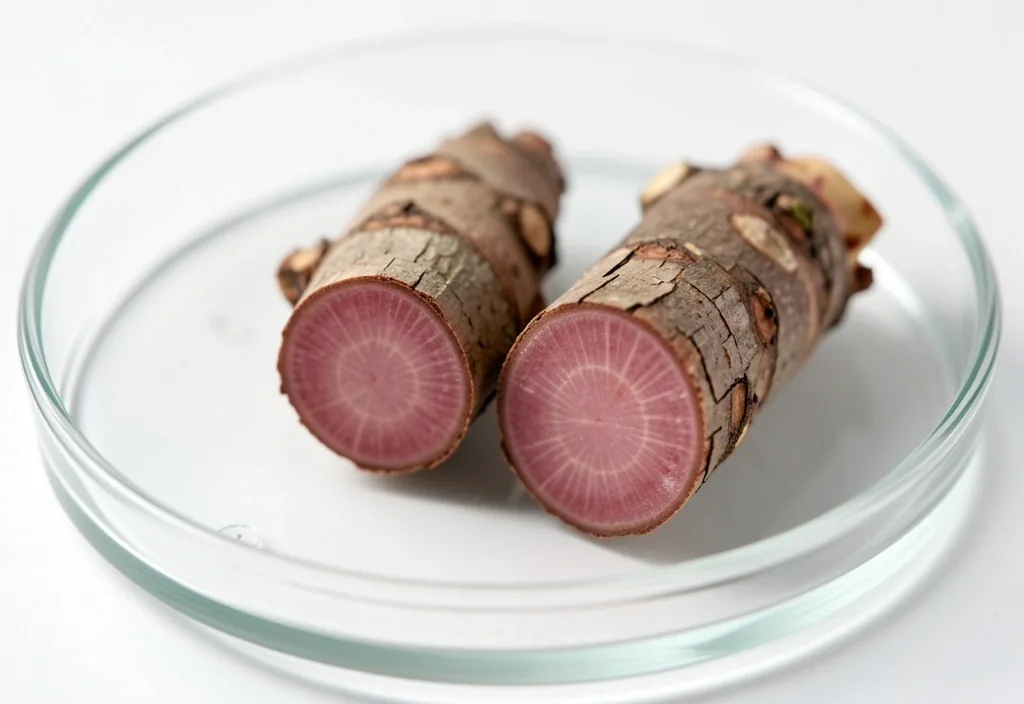Macro photograph of Rhodiola rosea root
